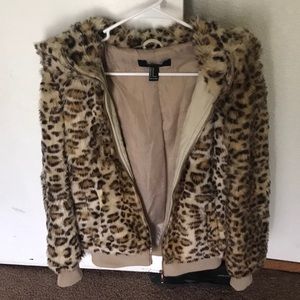 synthetic animal print sweatshirt